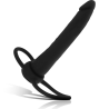 gode anal cobi onyx avec anneau de bite et testicule 13 cm en silicone