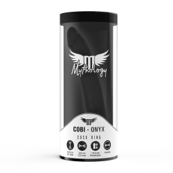 gode anal cobi onyx avec anneau de bite et testicule 13 cm en silicone