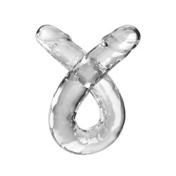 double trouble double gode 46 cm transparent