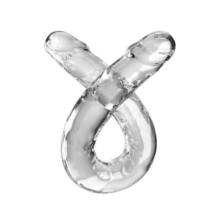 double trouble double gode 46 cm transparent