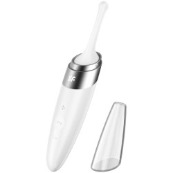 vibrateur  pointe de clit twirling delight blanc