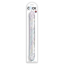 double trouble double gode 46 cm transparent