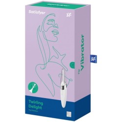 vibrateur  pointe de clit twirling delight blanc