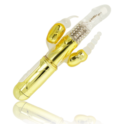 vibrateur multifonctionnel doré