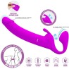 zanini strapless strap-on 10 vibrations violet
