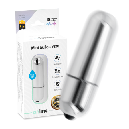 mini balle vibrante argent