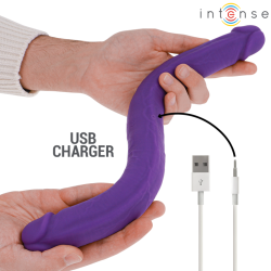 gunter dildo double vibrateur 40 cm violet télécommande