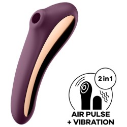 vibrateur dual kiss air pulse vin rouge
