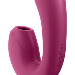 application sunray stimulateur et vibrateur rouge