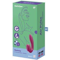 application sunray stimulateur et vibrateur rouge