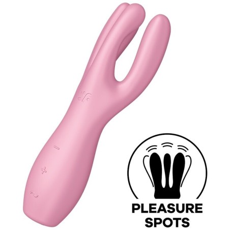 vibrateur threesome 3 rose