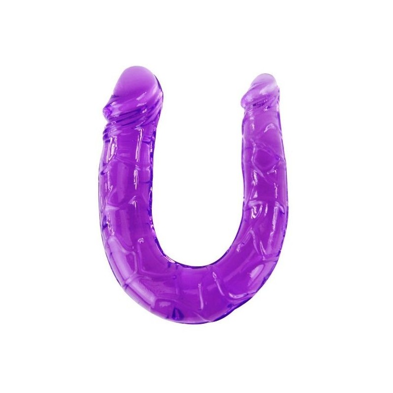 double gode en gelée flexible lilas double gode en gelée flexible lilas