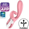 application vibrateur hug me rabbit rose