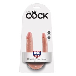 gode double pénétration 12.7 cm naturel