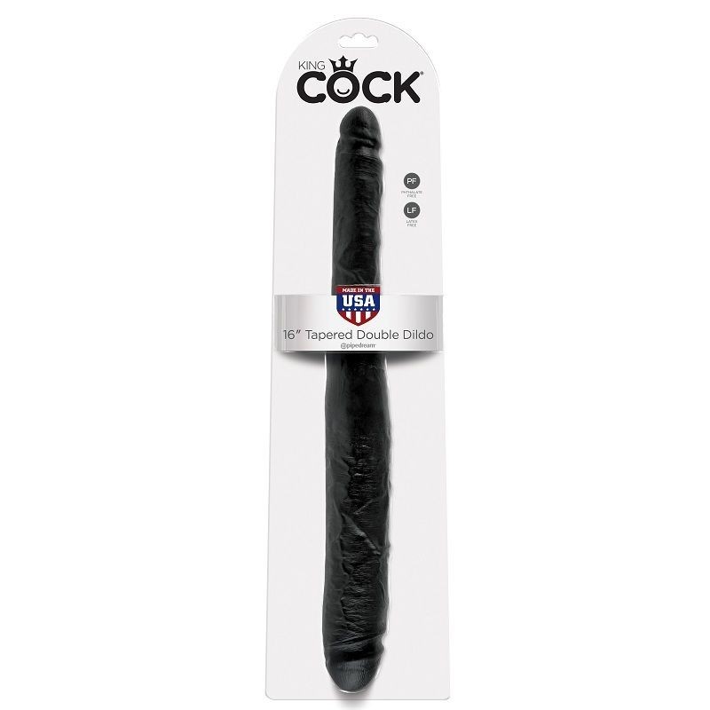king cock slim double dildo black 40.6 cm king cock slim double dildo black 40.6 cm