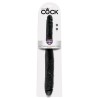 king cock slim double dildo black 40.6 cm