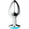 plug anal avec cristal bleu l