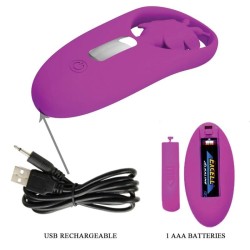 stimulateur papillon dancing pour culottes avec télécommande lilas