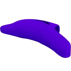 puissant stimulateur de doigts bleu foncé delphini