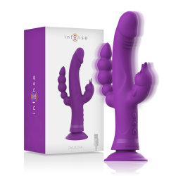 vibrateur en silicone casanova rabbit triple moteur violet
