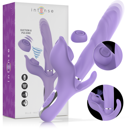 billie vibrateur multifonction rechargeable ondes stimulantes avec bouton poussoir violet
