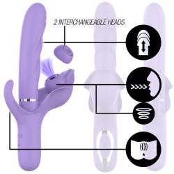 billie vibrateur multifonction rechargeable ondes stimulantes avec bouton poussoir violet