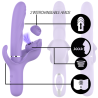 billie vibrateur multifonction rechargeable ondes stimulantes avec bouton poussoir violet