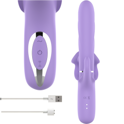 billie vibrateur multifonction rechargeable ondes stimulantes avec bouton poussoir violet