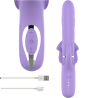 billie vibrateur multifonction rechargeable ondes stimulantes avec bouton poussoir violet