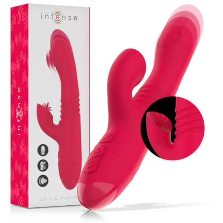 vibrateur up & down rechargeable multifonction dua avec langue rouge