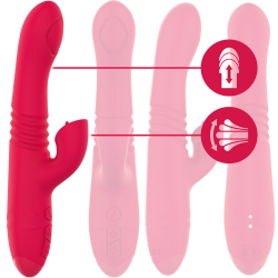 vibrateur up & down rechargeable multifonction dua avec langue rouge