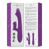 vibrateur rechargeable multifonction iggy up & down avec stimulateur clitoral violet