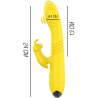 vibrateur multifonction toky up & down avec stimulateur clitoral jaune