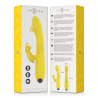 vibrateur multifonction toky up & down avec stimulateur clitoral jaune