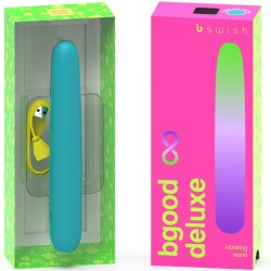 vibrateur rechargeable b swish - bgood infinite deluxe silicone bleu