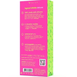vibrateur rechargeable b swish - bgood infinite deluxe silicone bleu