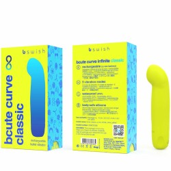 vibrateur en silicone rechargeable bcute curve infinite classic jaune