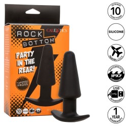 rock bottom tapered anal plug 10 vibrations silicone noir