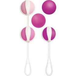 set 5 boules de geisha3 rose