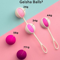 set 5 boules de geisha3 rose
