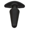 rock bottom tapered anal plug 10 vibrations silicone noir