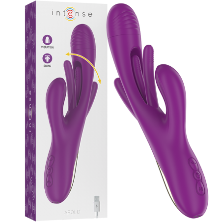 apolo vibrateur multifonction rechargeable 7 vibrations avec langue oscillante violet