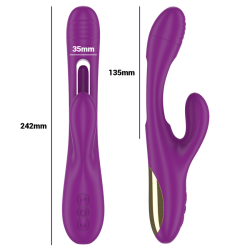 apolo vibrateur multifonction rechargeable 7 vibrations avec langue oscillante violet
