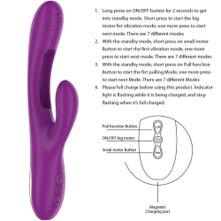 apolo vibrateur multifonction rechargeable 7 vibrations avec langue oscillante violet