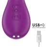 apolo vibrateur multifonction rechargeable 7 vibrations avec langue oscillante violet