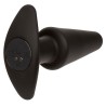 rock bottom tapered anal plug 10 vibrations silicone noir