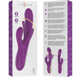 apolo vibrateur multifonction rechargeable 7 vibrations avec langue oscillante violet