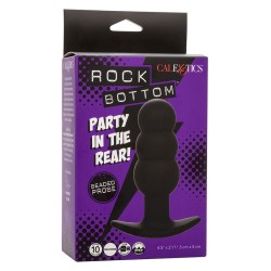 rock bottom plug anal perlé 10 vibrations silicone noir