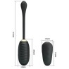 doreen oeuf vibrant rechargeable de luxe noir télécommande