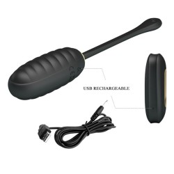 doreen oeuf vibrant rechargeable de luxe noir télécommande